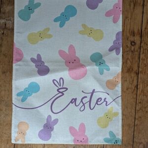 Easter Peeps Pastel Bunny Print Table Runner 72"